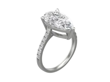 a diamond engagement ring on a white background