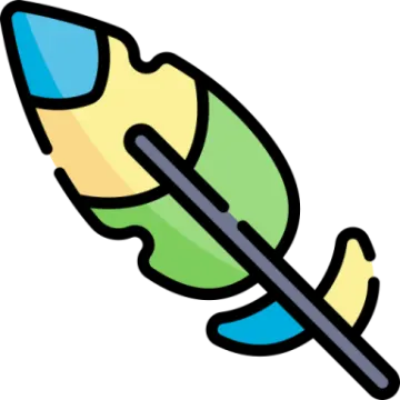 a pencil with a green leaf on it
