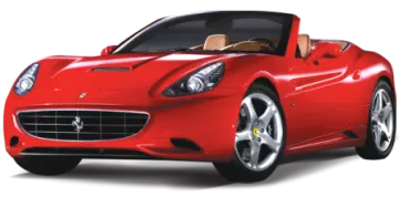 a red ferrari car on a white background