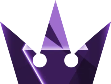 a purple crown on top of a white background