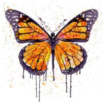 a watercolor painting of a butterfly
