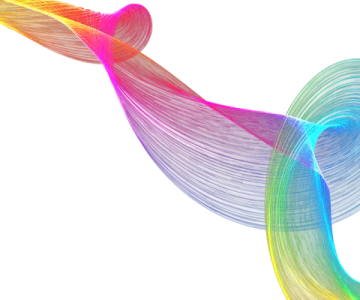 an image of a rainbow colored wave