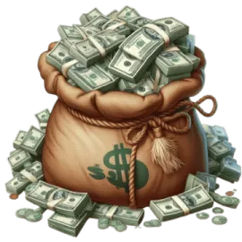 a bag full of money