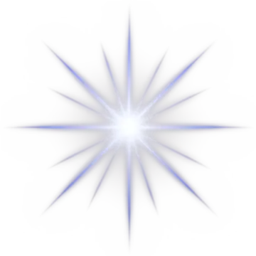 a blue star on a white background