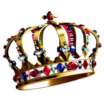 a gold crown with colorful jewels on it