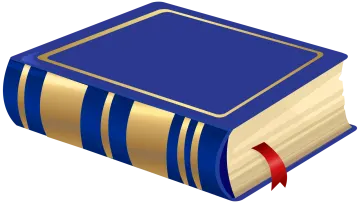 an open book with a red ribbon around it