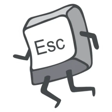 a computer keyboard with the word esc on it