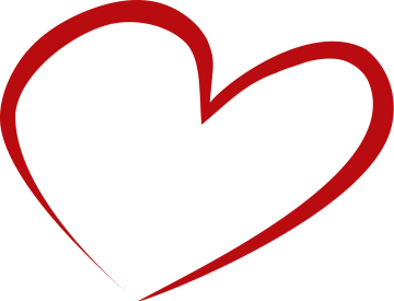 a red heart on a white background
