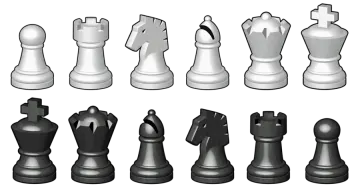 a set of chess pieces