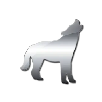 a dog icon on a white background
