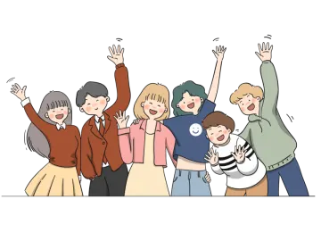 a group of people raising their hands