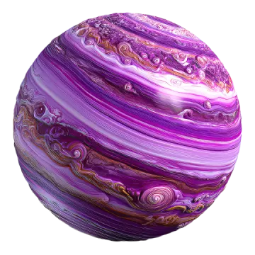an image of a purple and white marble ball