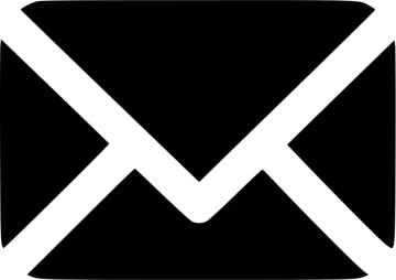 a black and white envelope icon