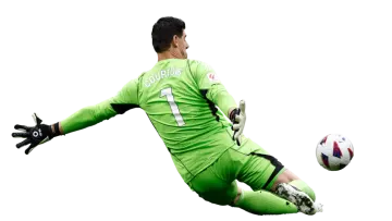 a man kicking a soccer ball in the air