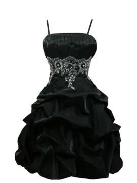 a black dress on a white background