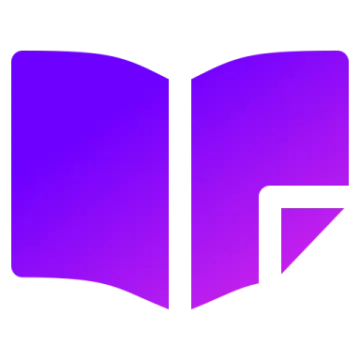 a purple logo with the letter p on it