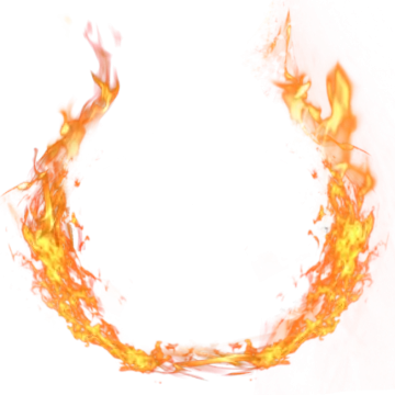 a circle of fire on a white background