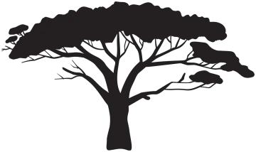 a black and white silhouette of a tree