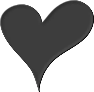 a black heart on a white background