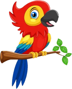 a red and yellow parrot sitting on a branch