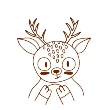 a drawing of a deer