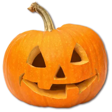 an orange pumpkin with a carved face