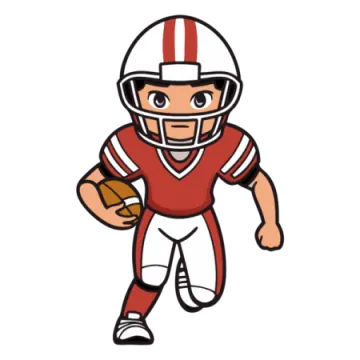 a football player running with the ball