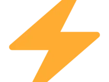 a yellow lightning bolt
