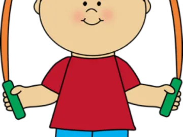 a boy with a skipping rope in his hands