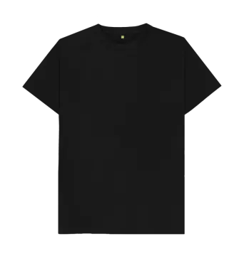 a black t - shirt on a white background