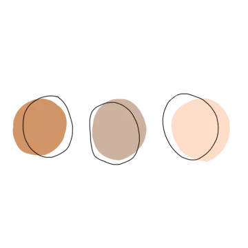 three different shades of the same shade