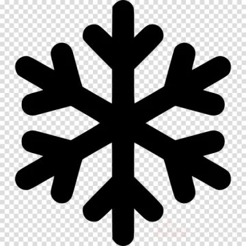 a black snowflake on a transparent background