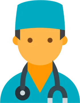a doctor with a stel on his head