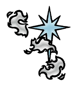 a black and white drawing of a star