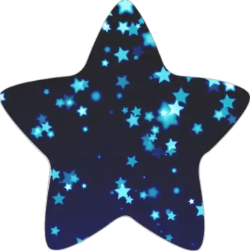 a blue and white star with stars on it