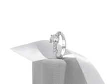 a diamond engagement ring in white gold