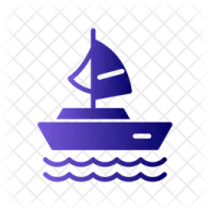 a boat with a sail on it