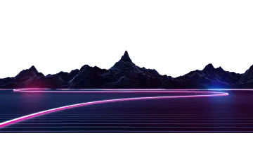 a computer screen with mountains in the background