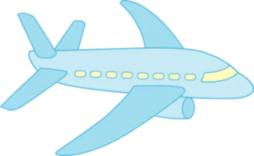 a blue airplane with yellow eyes