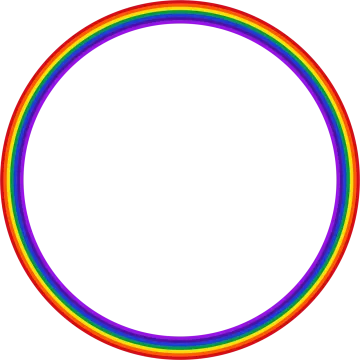 a rainbow colored circle on a white background