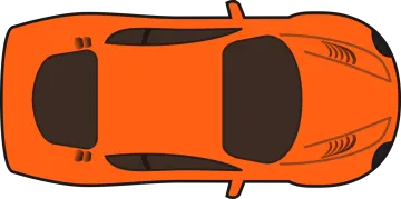 an orange sports car