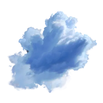 a painting of a cloud in the sky