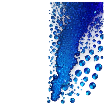 blue bubbles on a white background