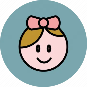 a girl with a pink bow on her head