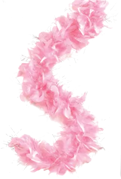 a pink number 3 made out of feathers