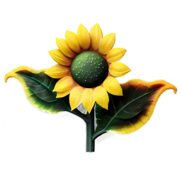 a yellow sunflower on a white background