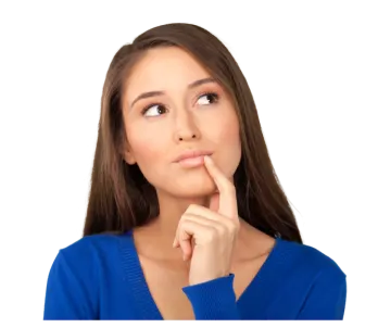a woman with her finger on her lips