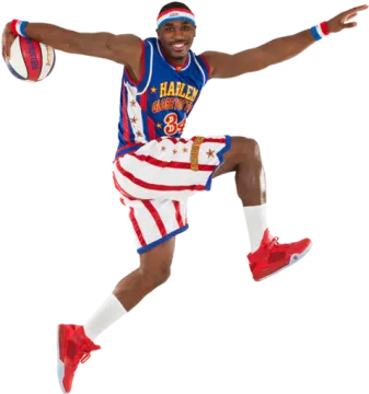 a basketball player is jumping in the air