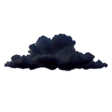 a black cloud on a white background
