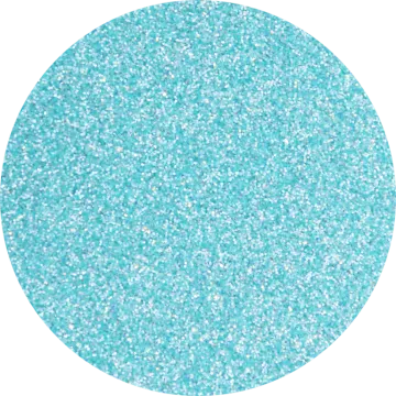 a blue glitter ball on a white background